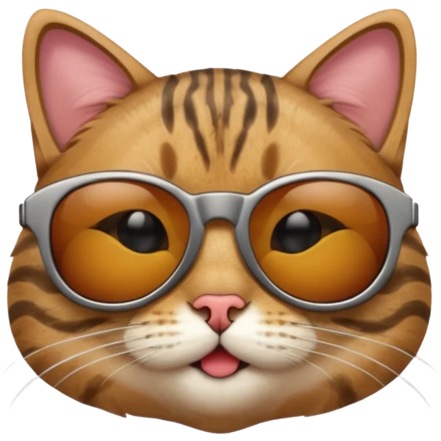 Cat with sunglasses emoji