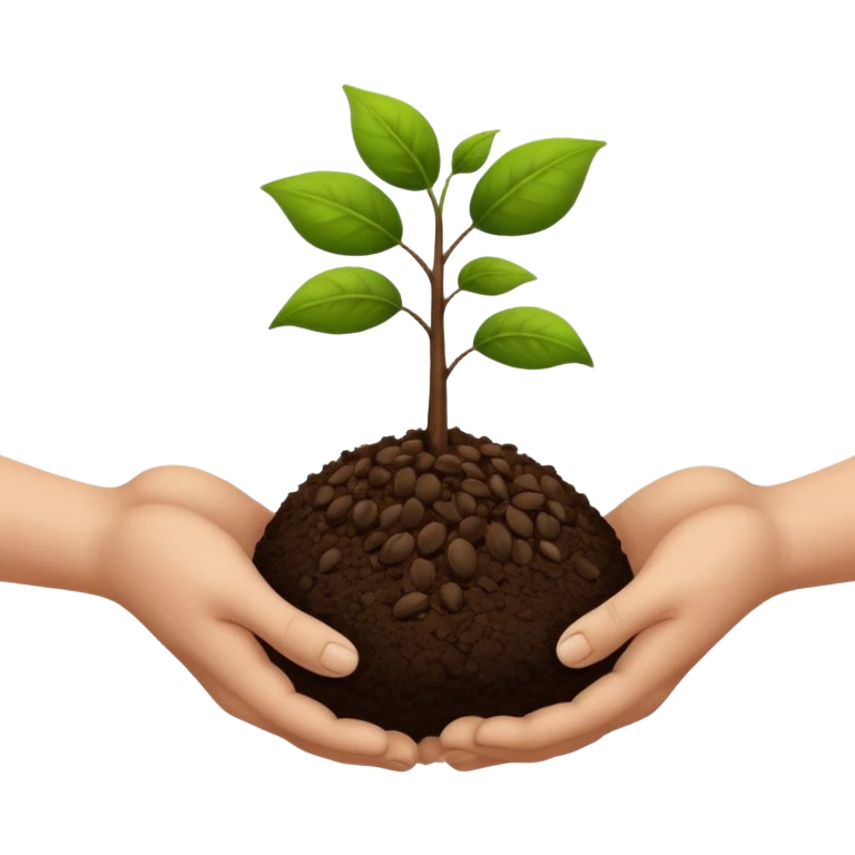 es werden saamen von einer hand in die erde getan ohne pflanze emoji