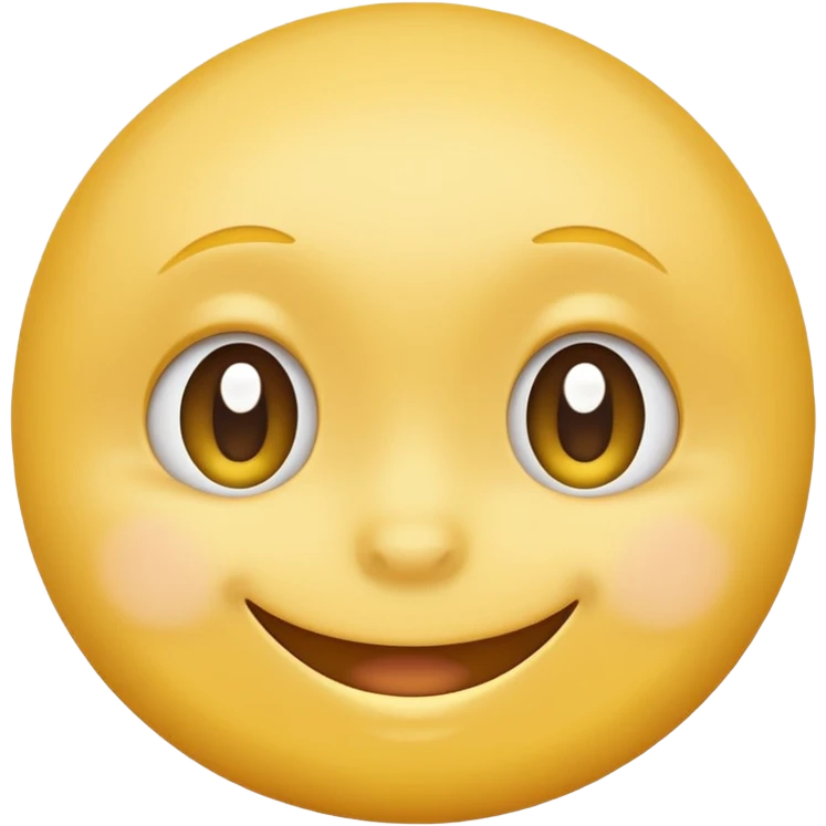 Emoji, yellow round smiling face, shy expression emoji
