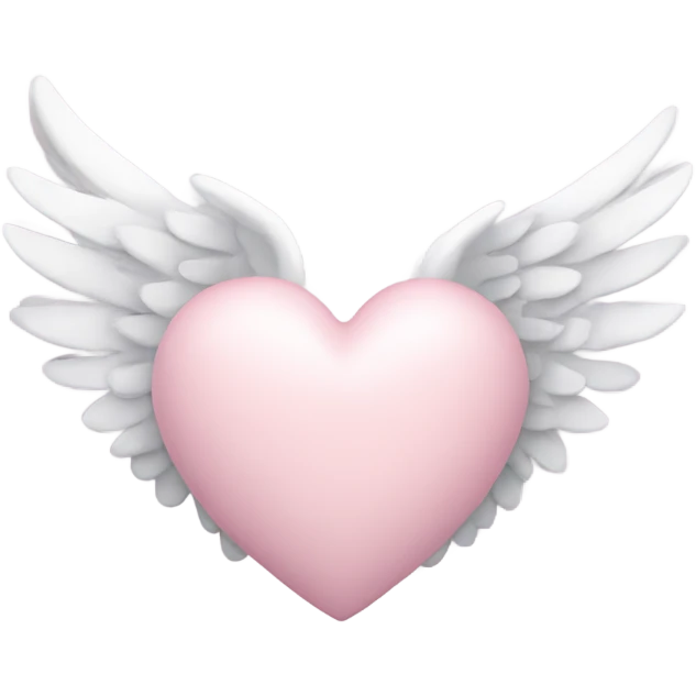 pastel pink heart with white wings emoji