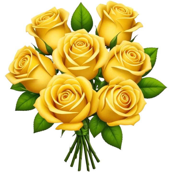 Bouquet of yellow roses emoji