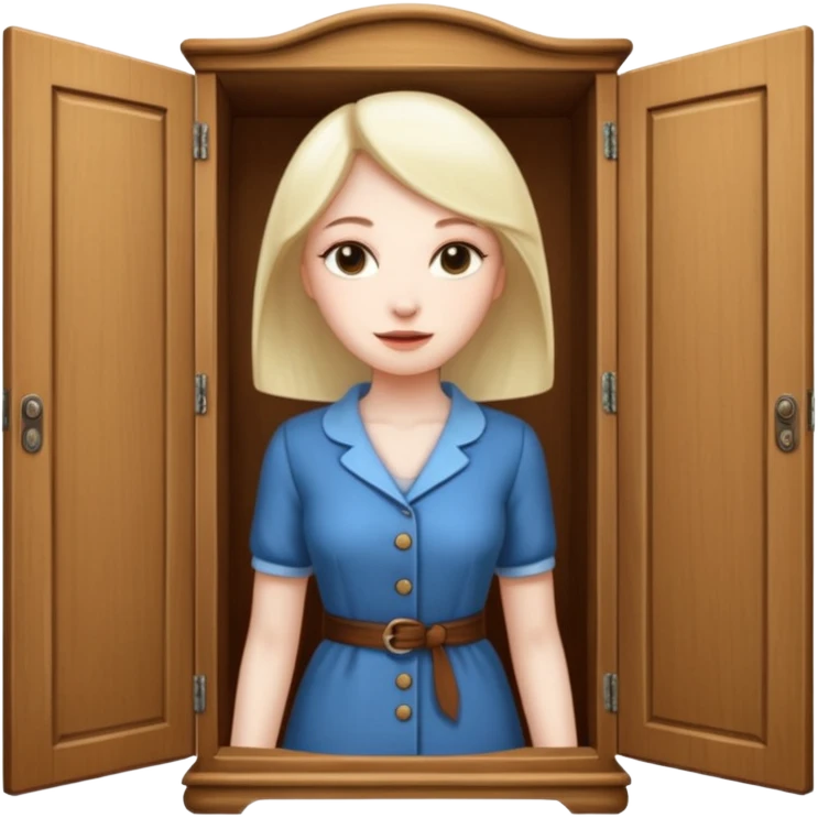 A character from the fairy tale Beauty and the Beast: the lady who was turned into a wardrobe by magic. She retains the wardrobe's original form and has an anthropomorphic face. emoji
