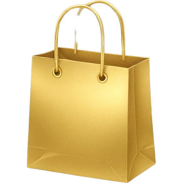 Gold shopping bag emoji