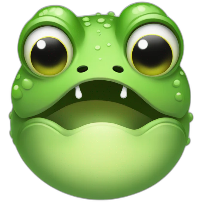 Frog with emo hair emoji