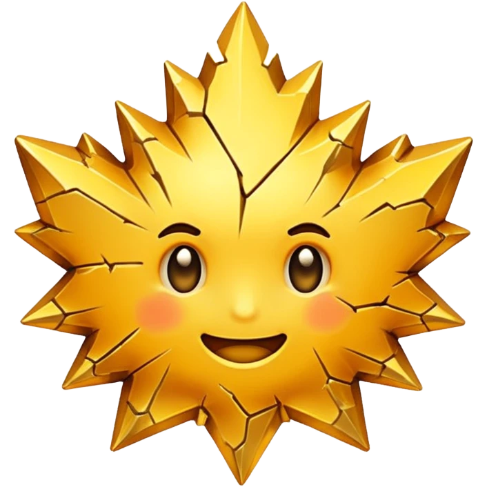 Make it just one big crack down the middle filled with gold emoji