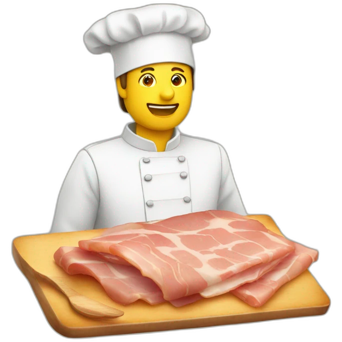 Raclette avec du jambon emoji