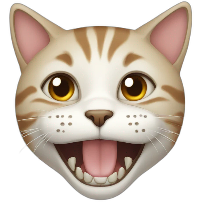 Cat with human teeth emoji