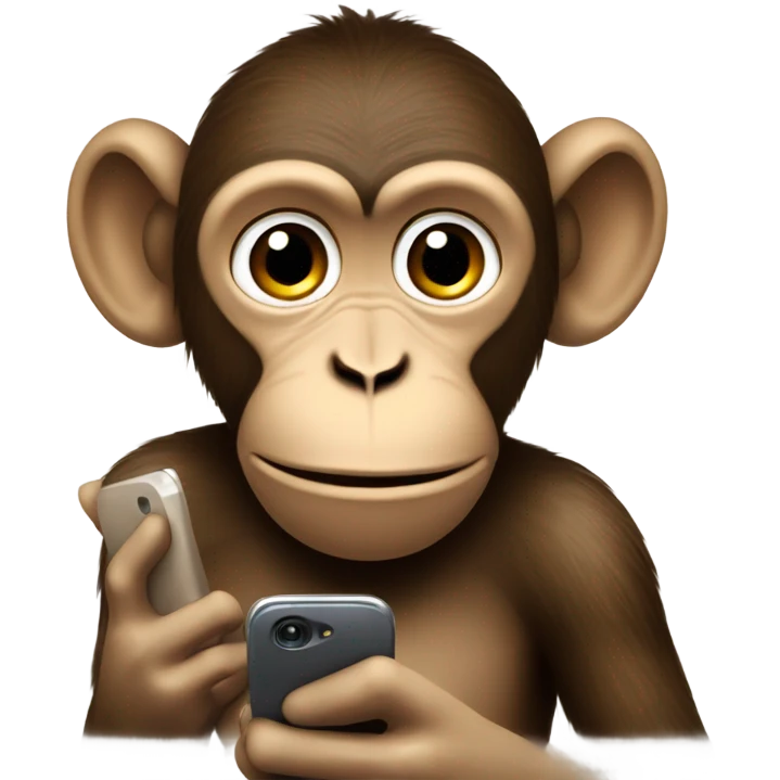 Monkey on the phone emoji