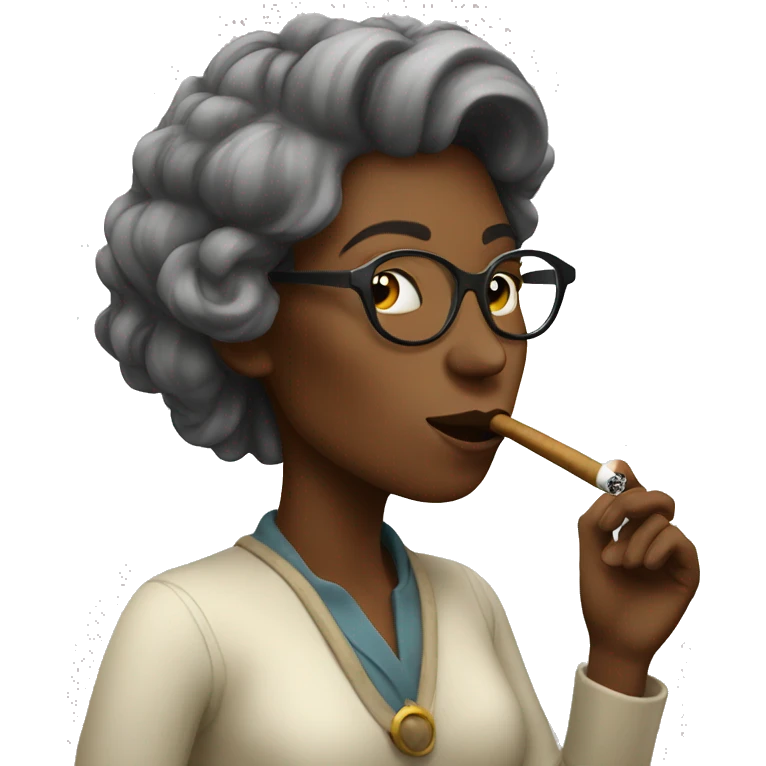 Woman smoking pipe emoji