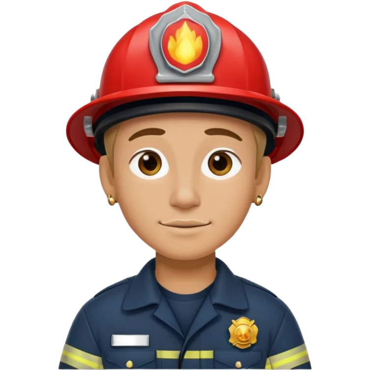Fireman with big earrings  emoji