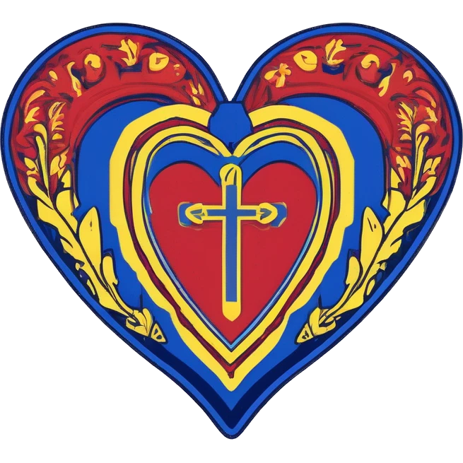 a heart in the color of the Kherson flag emoji