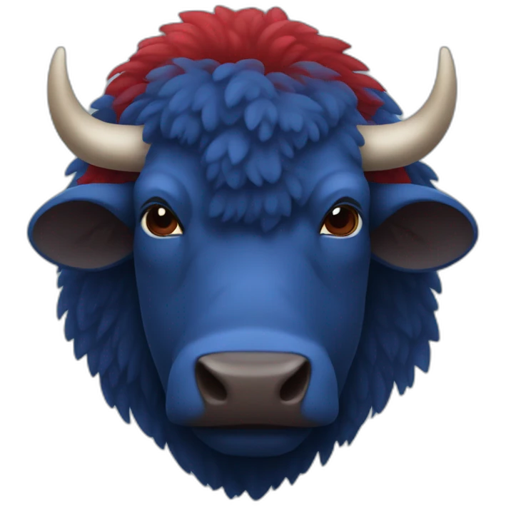 Blue/RedBison emoji