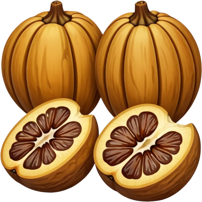 date fruit cut in half showing the pit emoji