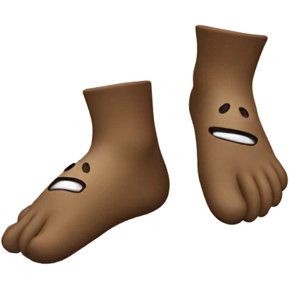 Happy face kicking feet emoji