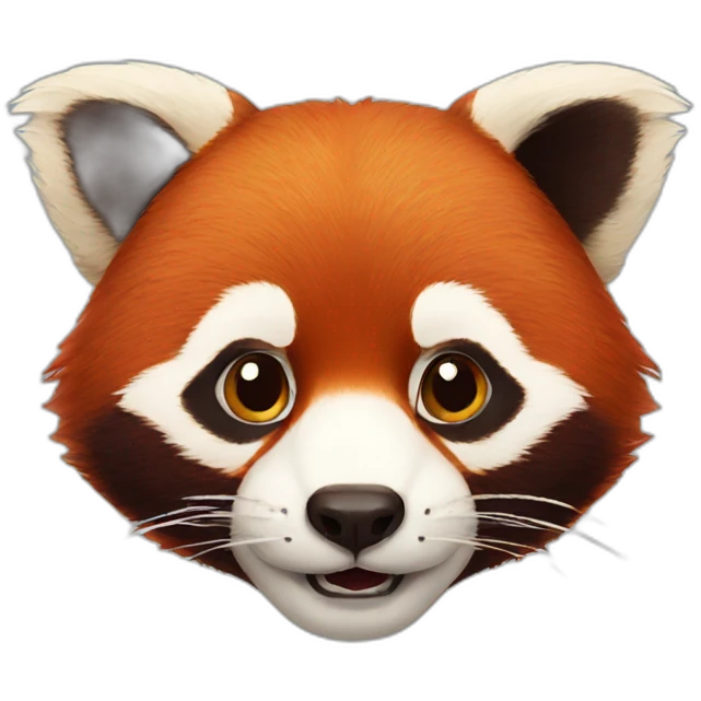 Red panda face emoji