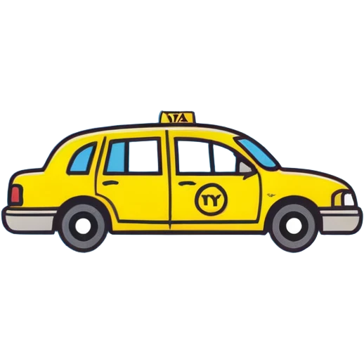 cute yellow NYC taxi cab emoji