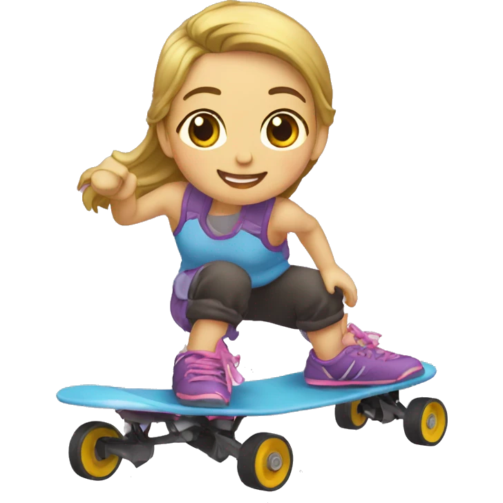 Patinadora sobre 4 ruedas emoji