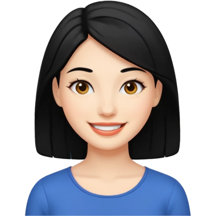 Beautiful woman with black hair emoji