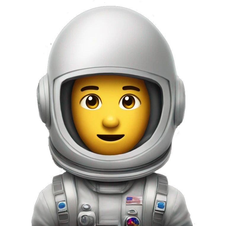 Astronauta con el reflejo de la galaxia en el casco oscuro emoji