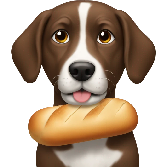 dog with bread emoji