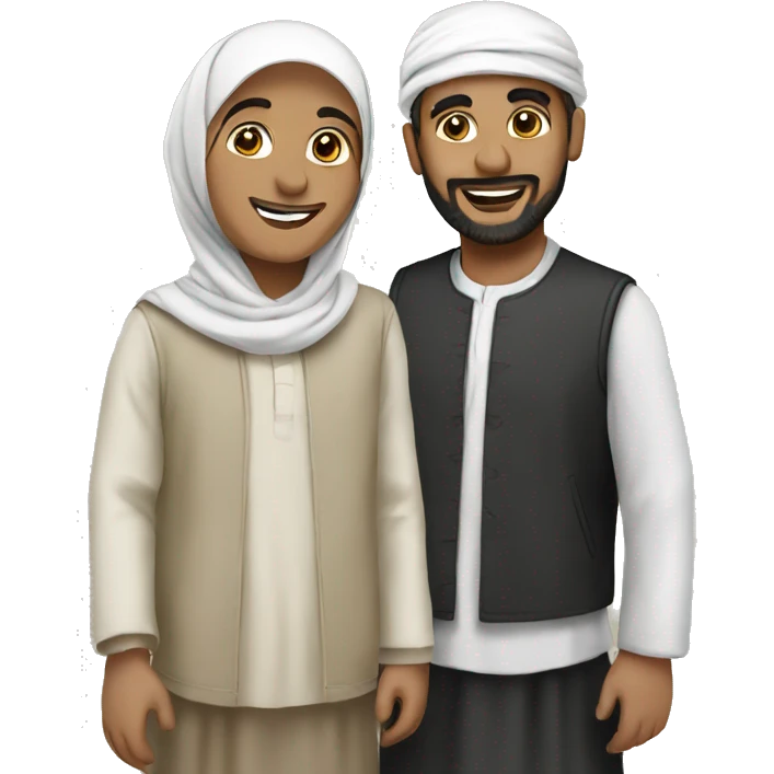 Two Muslim friends emoji