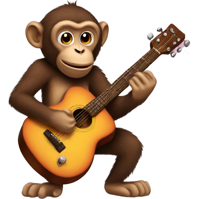 monkey with a guitar emoji