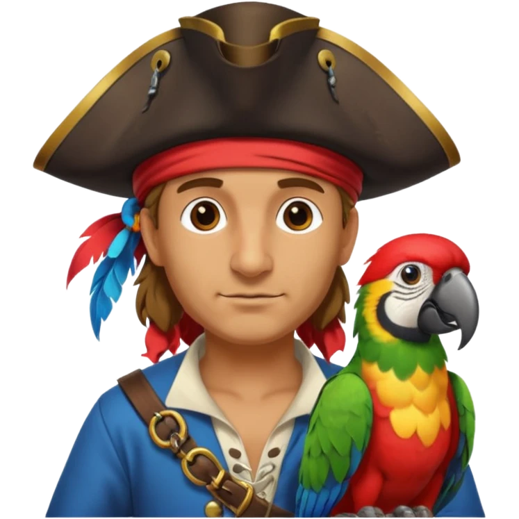 pirate and parrot emoji