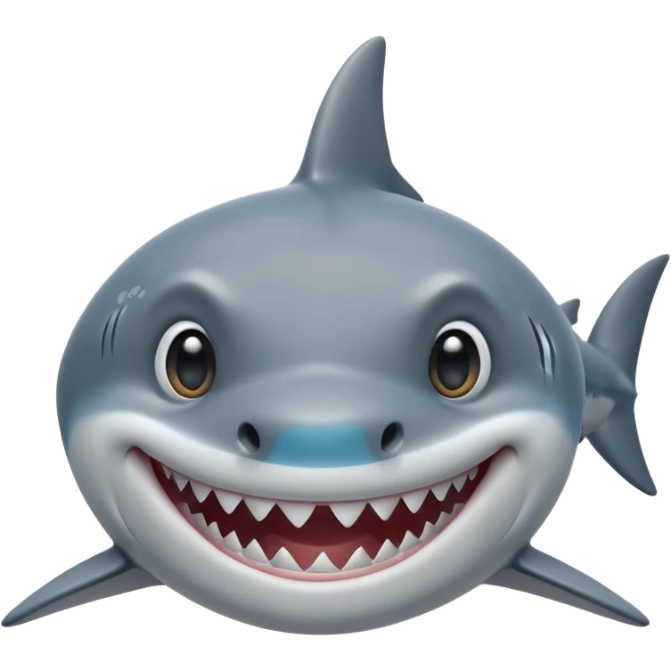 акула улыбается и смотрит на меня двора глазами  emoji