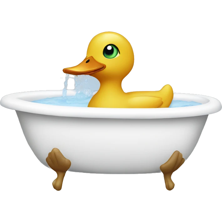 Bath with duck emoji