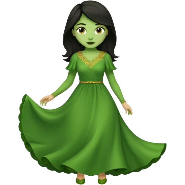 green skin woman emoji
