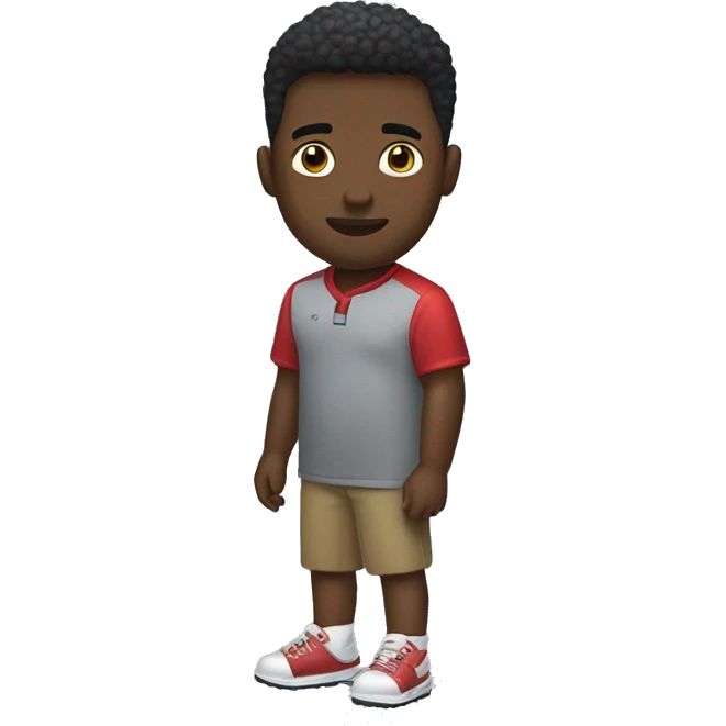 Recreate this emoji 🏌🏾‍♂️.  Make it look exactly the same but with a red shirt and black pants on emoji