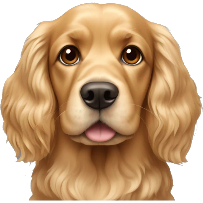 Cocker spaniel and golden retriever mix emoji