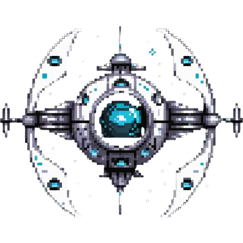 Retro-futuristic space cruiser with round portholes and fins emoji