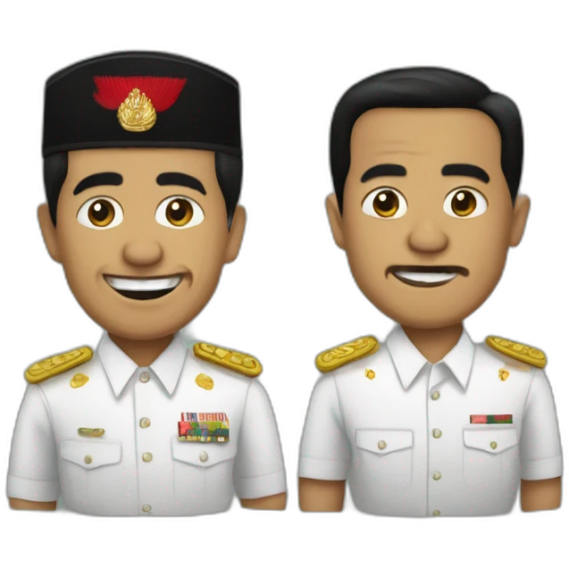 Jokowi with Ak fourty seven emoji