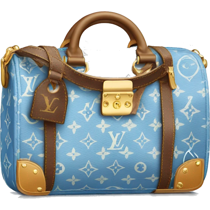 Blue Louis Vuitton bag emoji
