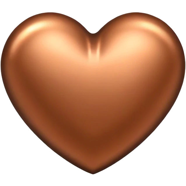 Bronze heart emoji