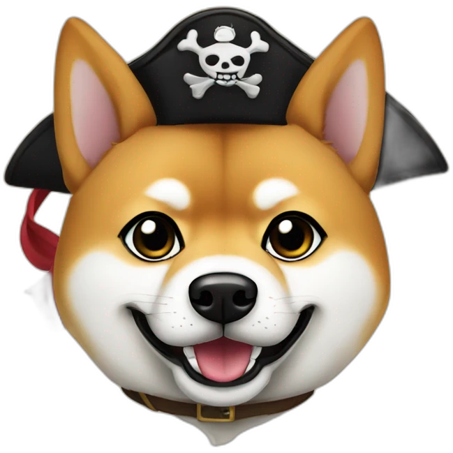 shiba pirate wanted poster emoji