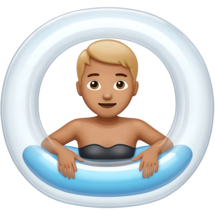person floating in a tube emoji