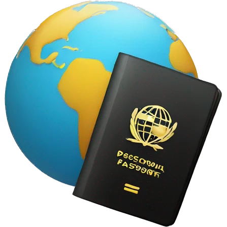 globe and passport emoji
