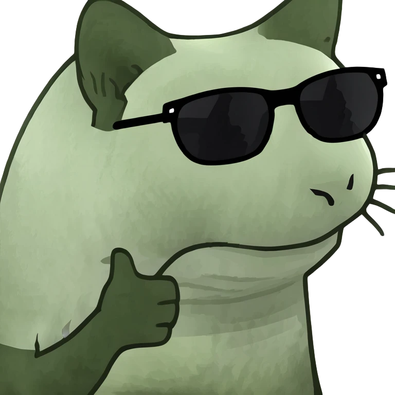 Cat with sunglasses emoji