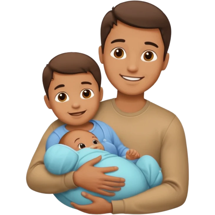 Man holding Baby. emoji
