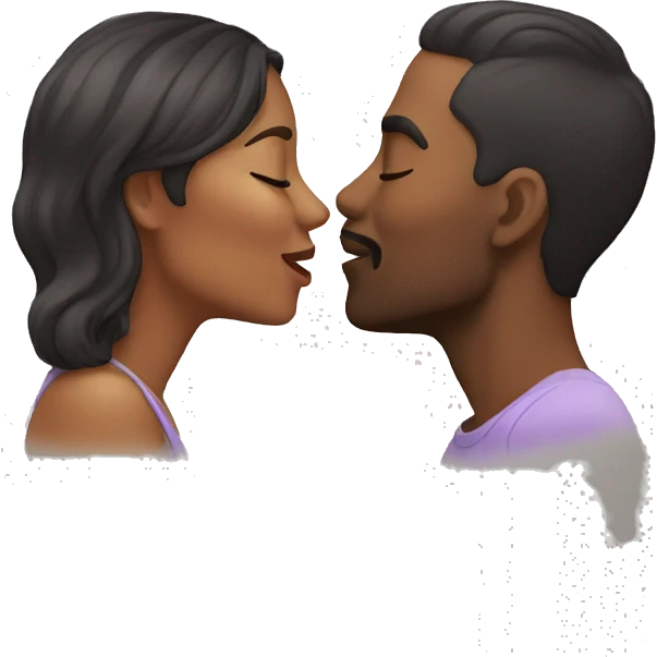 Couple kiss emoji