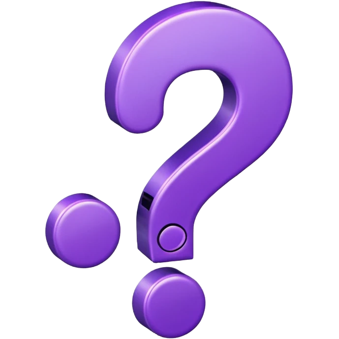 purple question mark emoji