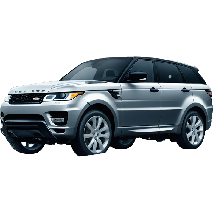 Grey Range Rover sport with snow on it emoji