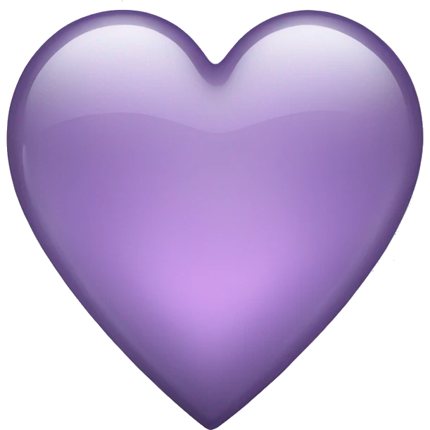 pale purple glass heart emoji