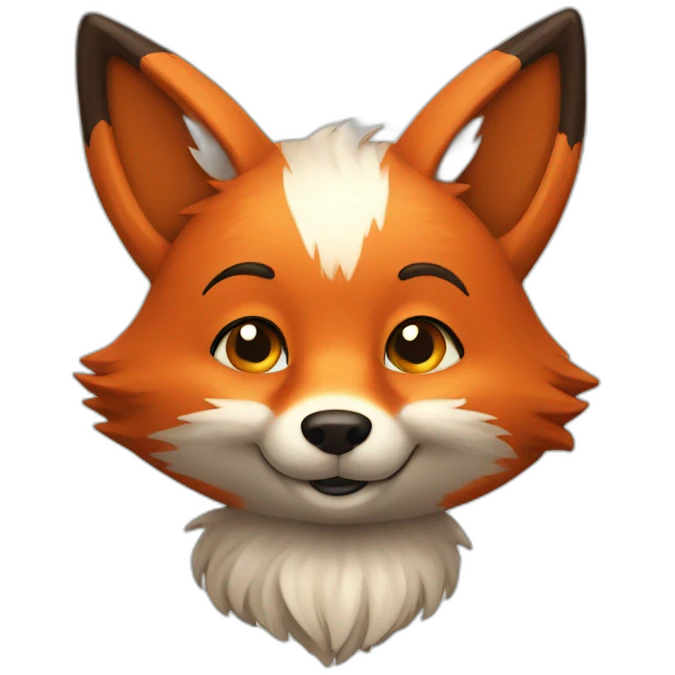 Friendly fox emoji