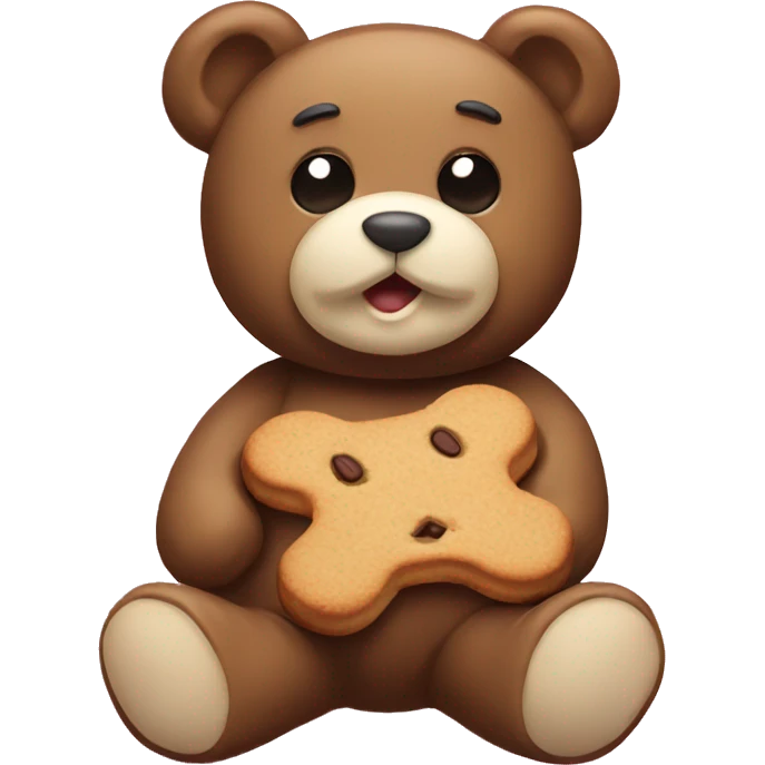 Teddy Bear with cookie emoji