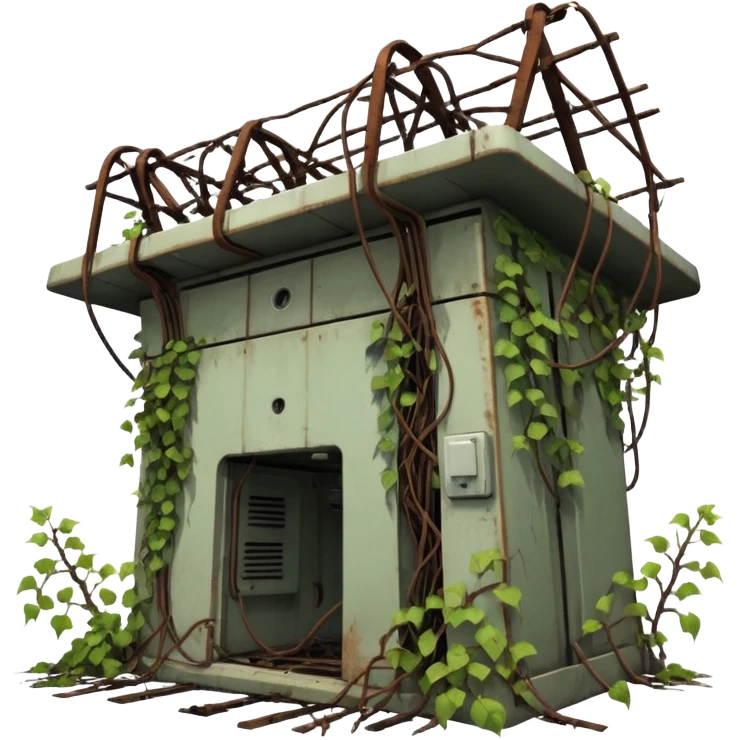 a collapsed substation during the apocalypse emoji