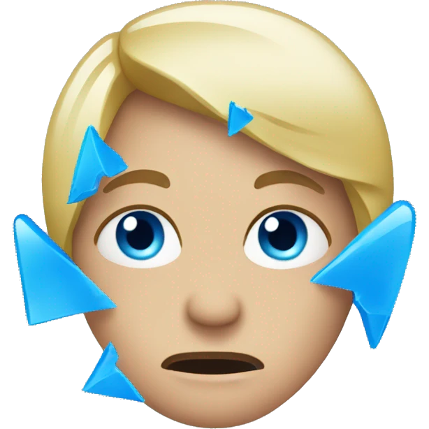 Broken blue heart emoji emoji