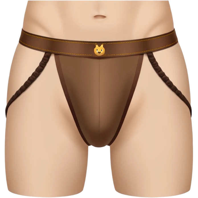 Donkey themed tail underwear jockstrap emoji